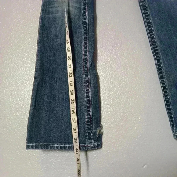 Miss Me Denim Distressed Sequined  Beaded pockets Jeans Size 26 - Picture 9 of 16